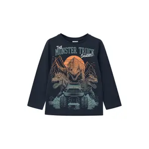 T-shirt maniche lunghe con grande stampa di dinosauro e dettagli ricamati bambino s.Oliver image-0