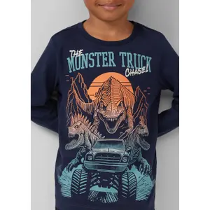 T-shirt maniche lunghe con grande stampa di dinosauro e dettagli ricamati bambino s.Oliver image-5