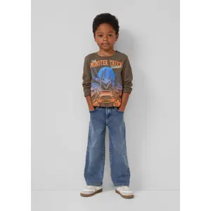 T-shirt maniche lunghe con grande stampa di dinosauro e dettagli ricamati bambino s.Oliver image-6