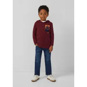 Child's Hooded Long Sleeve T-Shirt with Printed Felt Detail s.Oliver image-6