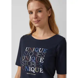T-shirt από ζέρσεϊ με εκτύπωση μπροστά γυναικών s.Oliver image-3