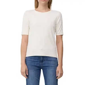 T-shirt από ελαστικό βαμβακερό με ραμμένο ζέρσεϊ γυναίκα s.Oliver image-2