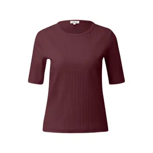 T-shirt από ελαστικό βαμβακερό με ραμμένο ζέρσεϊ γυναίκα s.Oliver image-0