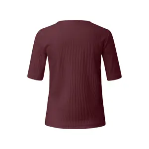T-shirt από ελαστικό βαμβακερό με ραμμένο ζέρσεϊ γυναίκα s.Oliver image-1