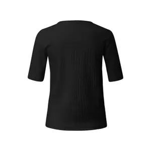 T-shirt από ελαστικό βαμβακερό με ραμμένο ζέρσεϊ γυναίκα s.Oliver image-1