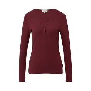 Randig ribbad T-shirt med Henley-krage dam s.Oliver image-0