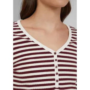 Γυναικείο Ριγωτό T-shirt με Κολάρο Henley s.Oliver image-3