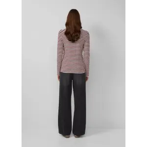 Γυναικείο Ριγωτό T-shirt με Κολάρο Henley s.Oliver image-4