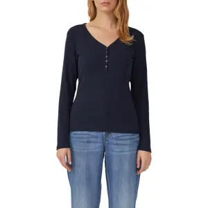 Γυναικείο Ριγωτό T-shirt με Κολάρο Henley s.Oliver image-1