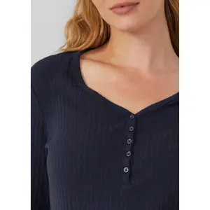 Γυναικείο Ριγωτό T-shirt με Κολάρο Henley s.Oliver image-4