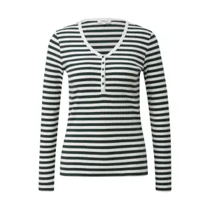 Γυναικείο Ριγωτό T-shirt με Κολάρο Henley s.Oliver image-0