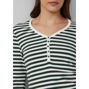Γυναικείο Ριγωτό T-shirt με Κολάρο Henley s.Oliver image-3