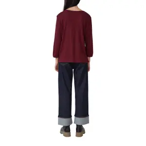 T-shirt Relaxed Fit με V λαιμόκοψη και ελαστικές μανσέτες γυναικείο s.Oliver image-5
