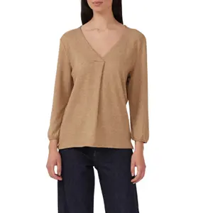 T-shirt Relaxed Fit με V λαιμόκοψη και ελαστικές μανσέτες γυναικείο s.Oliver image-2