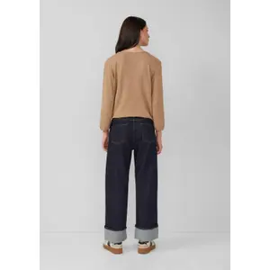 T-shirt Relaxed Fit με V λαιμόκοψη και ελαστικές μανσέτες γυναικείο s.Oliver image-4