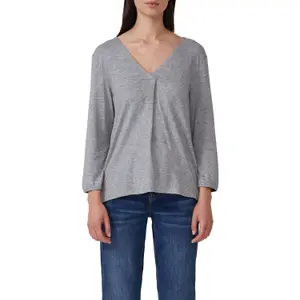 T-shirt Relaxed Fit με V λαιμόκοψη και ελαστικές μανσέτες γυναικείο s.Oliver image-2
