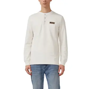 T-shirt με μακριά μανίκια με κουμπιά και λογότυπο s.Oliver image-2