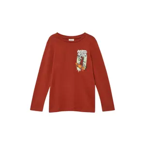 Långärmad T-shirt med texturerat tryck fram barn s.Oliver image-2