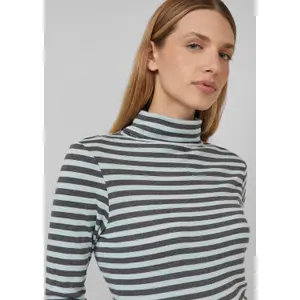 Γυναικείο μακρυμάνικο T-shirt με κασκόλ και ρίγες s.Oliver image-3