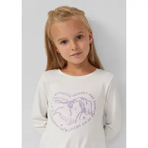 T-shirt μακρύ μανίκι Loose Fit με εκτύπωση στιλπνού κορίτσι s.Oliver image-5