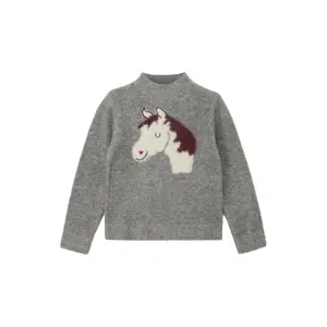 Pull aus Strick mit flauschigem Pferdemuster Mädchen s.Oliver image-0