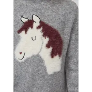 Pull aus Strick mit flauschigem Pferdemuster Mädchen s.Oliver image-5