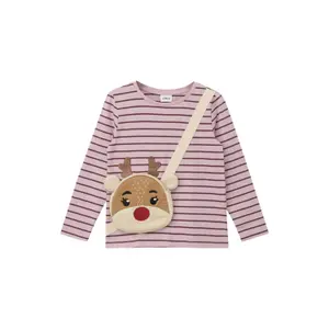 Girls' Long Sleeve Christmas Pattern T-Shirt with Zipped Patch Pocket s.Oliver image-0