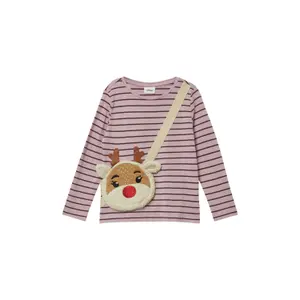 Girls' Long Sleeve Christmas Pattern T-Shirt with Zipped Patch Pocket s.Oliver image-2