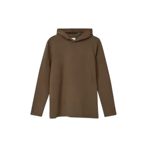 Langærmet T-shirt i let fleece med hætte og tryk på ryggen barn s.Oliver image-2
