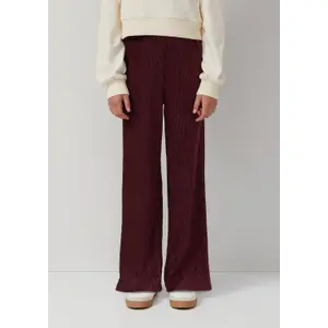 Pantaloni larghi a gamba ampia con superficie strutturata effetto velluto ragazza s.Oliver image-5