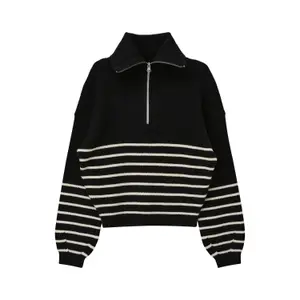 Weit geschnittenes Strickpulli mit hohem, zipbarem Kragen Mädchen s.Oliver image-0