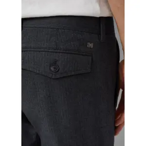 Gestreifter Baumwollhose mit dezentem Karomuster s.Oliver image-3