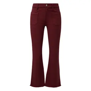 Frauen Cropped Slim Flared Jeans mit Fransen Saum s.Oliver image-0