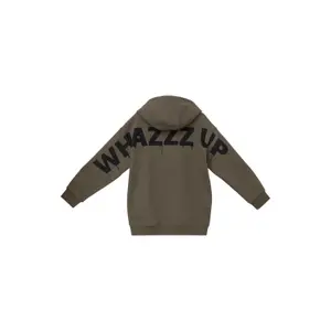 Oversize Bluza z kapturem z dużym nadrukiem na plecach i szczotkowanym wnętrzem dla dzieci s.Oliver image-1