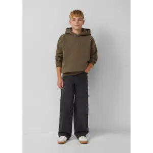 Oversize Bluza z kapturem z dużym nadrukiem na plecach i szczotkowanym wnętrzem dla dzieci s.Oliver image-6
