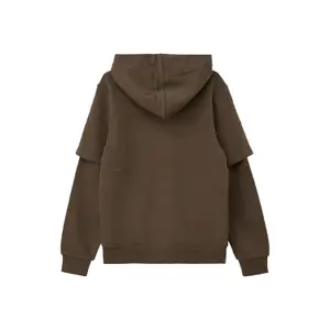 Überlagerter Kapuzenpullover mit Druckdetail und gebürstetem Innenfutter für Kinder s.Oliver image-1