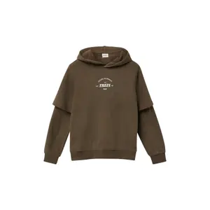 Überlagerter Kapuzenpullover mit Druckdetail und gebürstetem Innenfutter für Kinder s.Oliver image-2