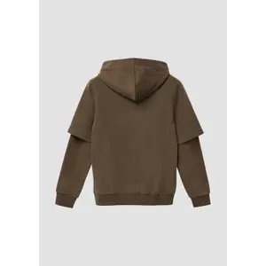 Überlagerter Kapuzenpullover mit Druckdetail und gebürstetem Innenfutter für Kinder s.Oliver image-3