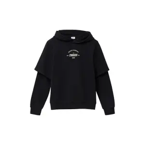 Überlagerter Kapuzenpullover mit Druckdetail und gebürstetem Innenfutter für Kinder s.Oliver image-2