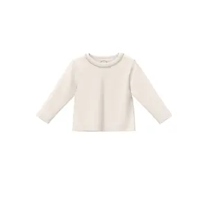 T-shirt à manches longues en côte avec bordure en dentelle bébé s.Oliver image-0