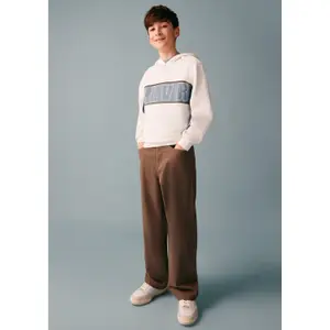Mid-Rise Relaxed Fit Wide Leg Stretch Cotton Jeans with Adjustable Waist Child s.Oliver image-5