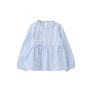 Striped Flared Blouse with Decorative Stones Girl s.Oliver image-0