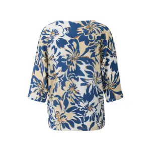 T-shirt Relaxed Fit με μανίκια νυχτερίδας 3/4 και εκτύπωση all-over γυναικεία s.Oliver image-1