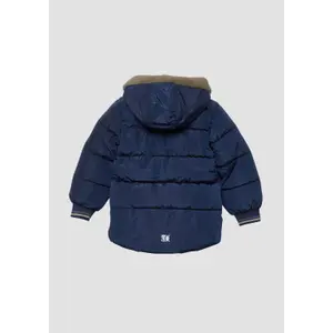 Long Padded Hooded Coat with Fleece Lining Baby Boy s.Oliver image-3