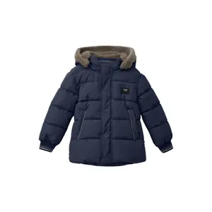 Long Hooded Quilted Puffer Jacket with Fleece Lining Child s.Oliver