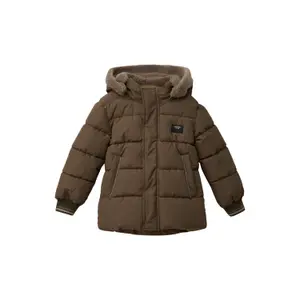 Long Padded Hooded Coat with Fleece Lining Baby Boy s.Oliver