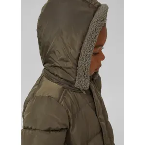 Long Hooded Quilted Puffer Jacket with Fleece Lining Child s.Oliver image-5