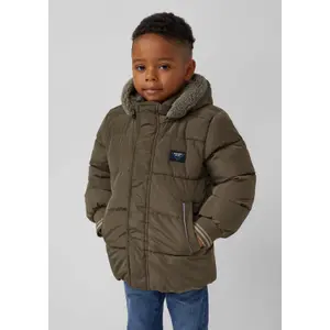Long Hooded Quilted Puffer Jacket with Fleece Lining Child s.Oliver image-6