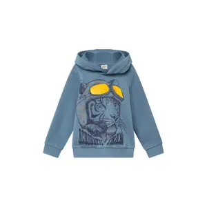 Felpa con cappuccio in misto cotone con stampa metallica per bambini s.Oliver image-2