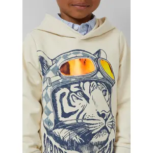 Felpa con cappuccio in misto cotone con stampa metallica per bambini s.Oliver image-6